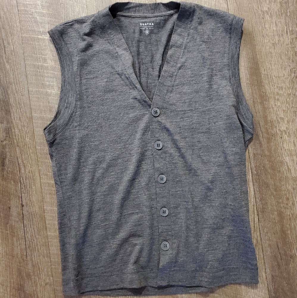 Quatha Wool to Skin 100% Australian Wool Vest.